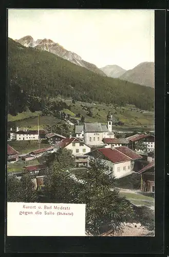 AK Bad Medratz, Gesamtansicht gegen die Saile (Stubaital)