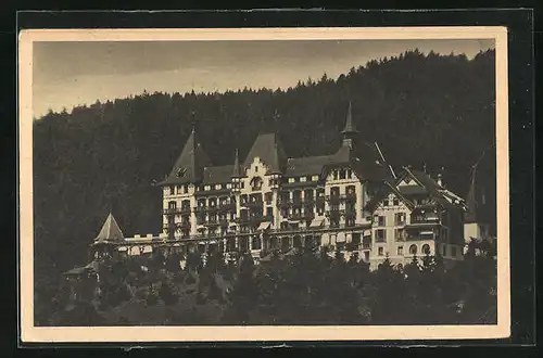 AK Todtmoos / Bad Schwarzwald, Blick zum Schloss im Dämmerungslicht