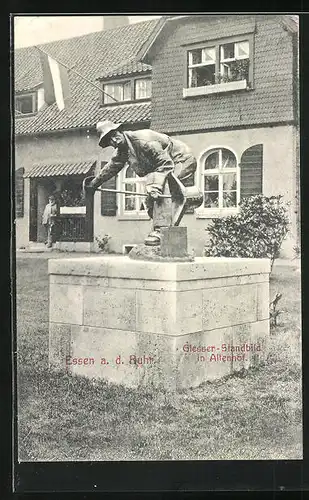 AK Essen an der Ruhr, Glesser-Standbild in Altenhof