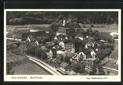 AK Beuron, Ortsansicht mit Kloster