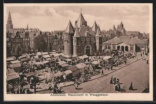 AK Amsterdam, Nieuwmarkt m. Waaggebouw