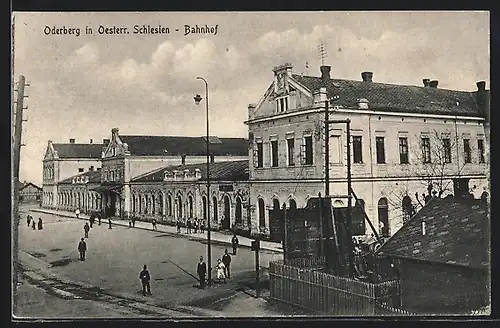 AK Oderberg in Oesterr. Schlesien, Bahnhof