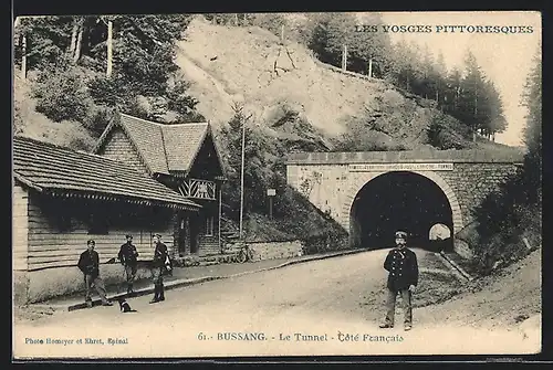 AK Bussang, le Tunnel, Soldaten vor dem Tunnel