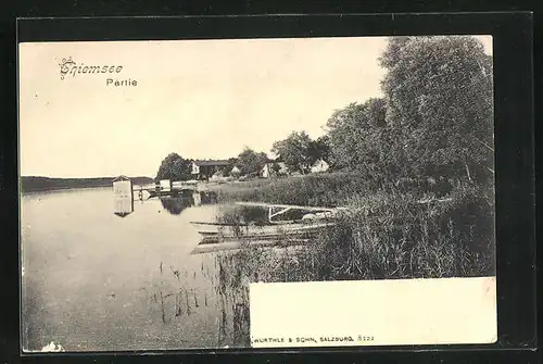 AK Chiemsee / Bayern, Ortspartie am Ufer