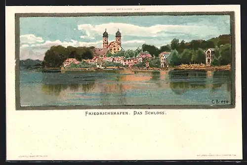 Künstler-AK Carl Biese: Friedrichshafen, Das Schloss