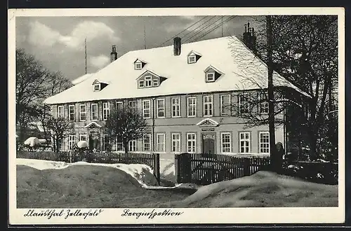 AK Clausthal-Zellerfeld, Blick auf Berginspektion im Winter