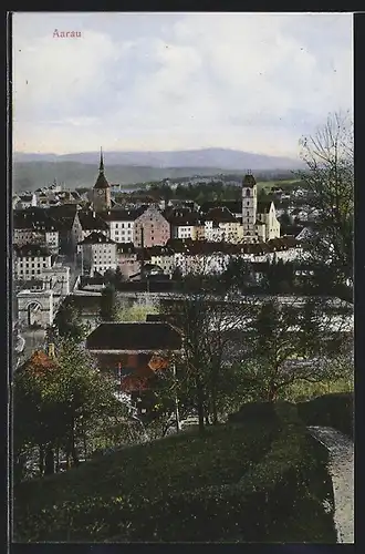 AK Aarau, Teilansicht mit Kirche