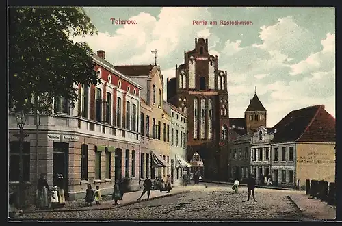 AK Teterow, Partie am Rostockertor, Handlung Wilhelm Meineke