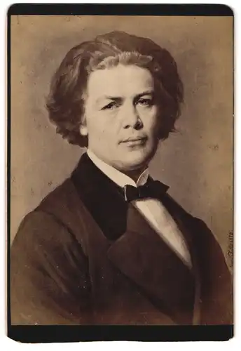 Fotografie unbekannter Fotograf und Ort, Komponist Anton Rubinstein, nach einem Gemälde von Eugen Felix
