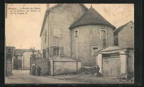 AK Quingey, L`Entrée de l`Usine et le Château des Papes où est né Caliste II.