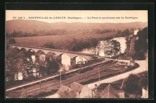 AK Rouffillac-de-Carlux, Le Pont et panorama sur la Dordogne