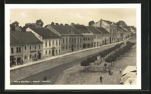 AK Mesto Bystrice n. Pernst., Námestí, Strassenpartie