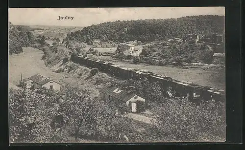 AK Jaulny, Ortsansicht aus der Vogelschau