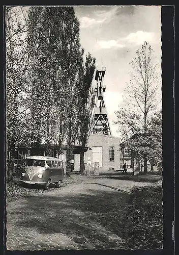 AK Damme i. Oldbg., Erzbegwerk mit VW Bulli