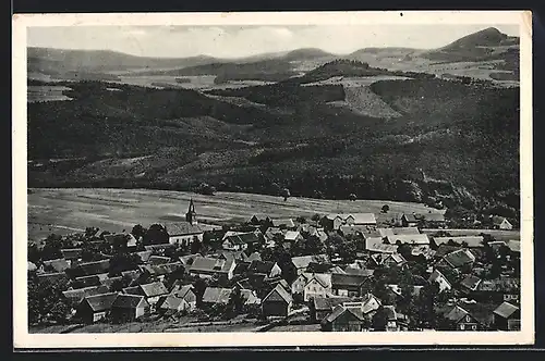 AK Dalherda, Ortsansicht aus der Vogelschau