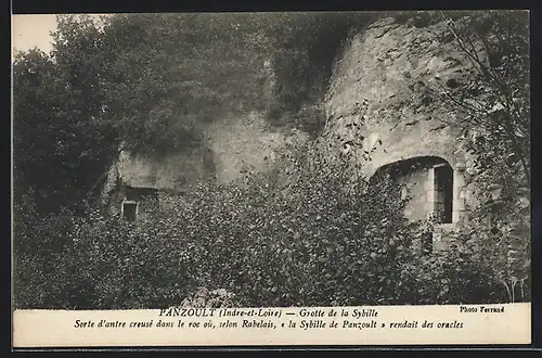AK Panzoult, Grotte de la Sybille, Höhlenwohnung