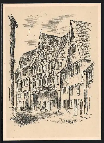 Künstler-AK Schorndorf, In der Römmelgasse