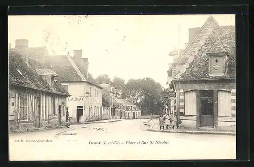 AK Droué, Place et Rue Saint-Nicolas