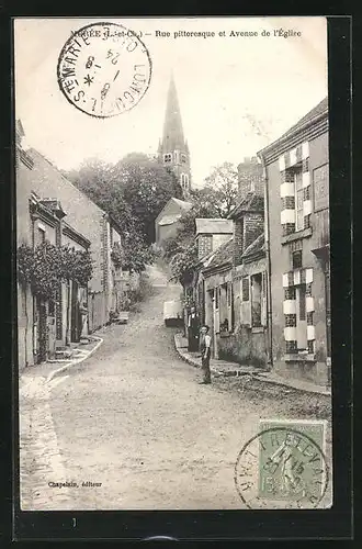 AK Morée, Rue pittoresque et Avenue de l'Église