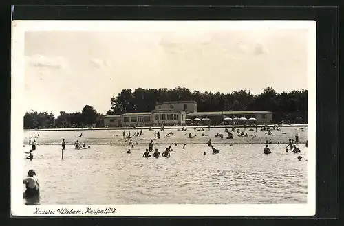 AK Kostelec n. Labem, Koupaliste, Strandleben