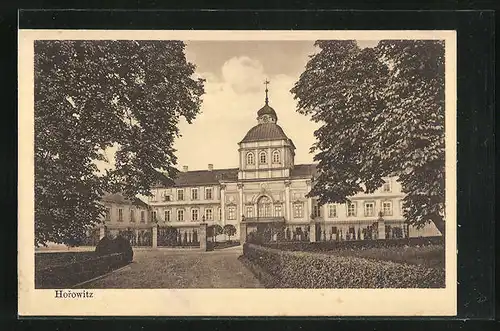 AK Horovice / Horowitz, Blick zum Schloss