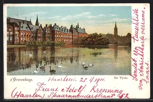 AK s` Gravenhage, De Vyver um 1900