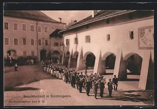 AK Berchtesgaden, Bauernhochzeit mit Musik