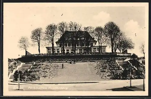 AK Erfurt, Blick zum Park-Café Hopfenberg