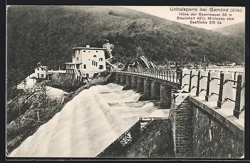 AK Gemünd, Die Urfttalsperre, Sperrmauer