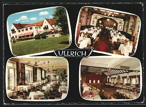 AK Elfershausen, Gasthaus Ullrich, Innenansichten