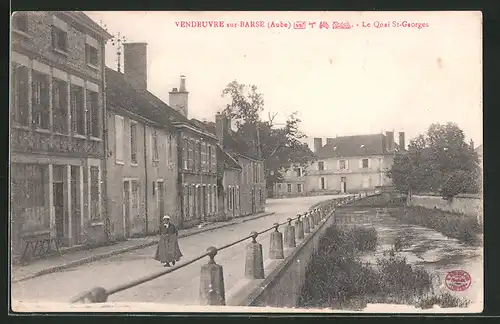 AK Vendeuvre-sur-Barse, Le Quai St-Georges