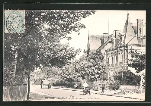 AK Romilly-sur-Seine, Avenue de la Gare