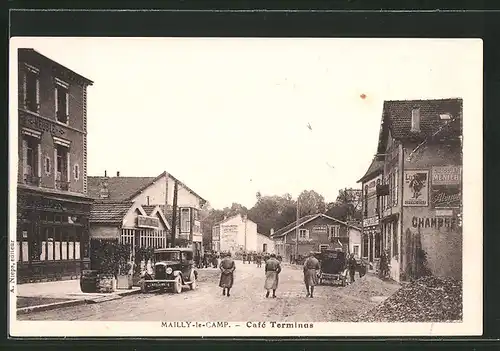 AK Mailly-le-Camp, Café Terminus