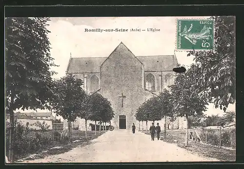 AK Romilly-sur-Seine, l'Eglise