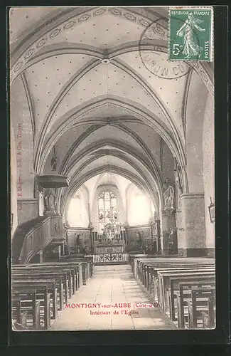 AK Montigny-sur-Aube, Intérieur de l`Eglise