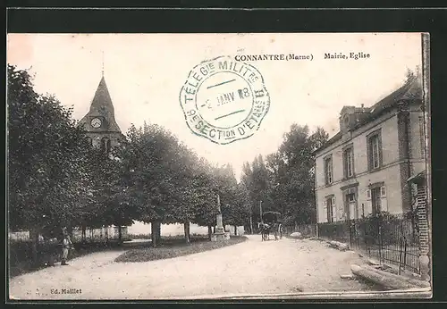 AK Connantre, Mairie, Église