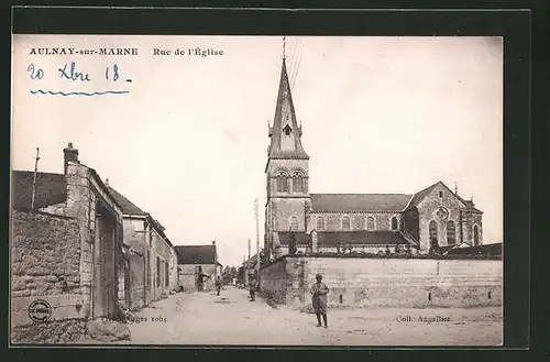 AK Aulnay-sur-Marne, Rue de l`Église