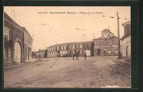 AK Charmont, Place de la Mairie