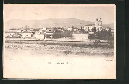 AK Regnie, Vue Panoramique, L`Eglise