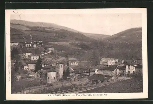 AK Allières, Vue générale, coté sud-est