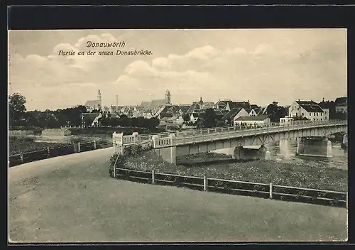 AK Donauwörth, Partie an der neuen Donaubrücke