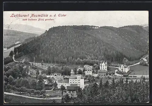 AK Neumühle, Ortsansicht aus der Vogelschau