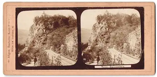 Stereo-Fotografie Allgem. Deutscher Kunst-Verein, Berlin-SW, Friedrichstrasse 40, Ansicht Meran, Trenoburg