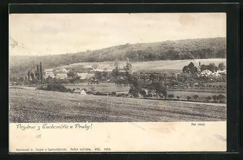 AK Tuchomerice, Gesamtansicht aus der Vogelschau