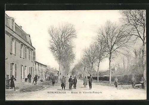 AK Sommesous, Route de Vitry-le-Francois