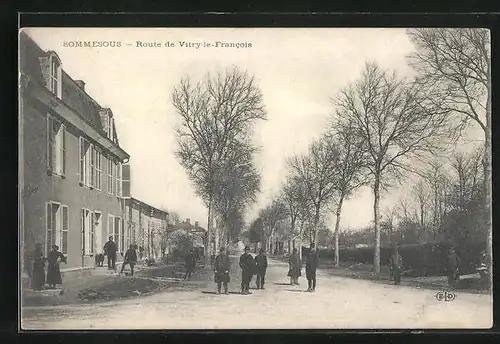 AK Sommesous, Route de Vitry-le-Francois