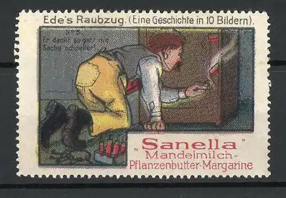 Reklamemarke Sanella Mandelmilch-Pflanzenbutter-Margarine, Ede's Raubzug, Bild 5