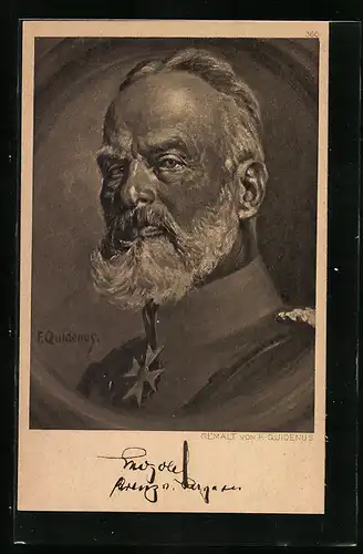 Künstler-AK Fritz Quidenus: Prinz Leopold von Bayern in Uniform