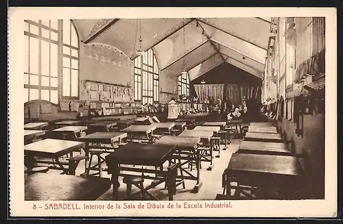 AK Sabadell, Interior de la Sala de Dibuix de la Escola Industrial