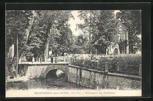 AK Montigny-sur-Aube, Rempart du Chateau